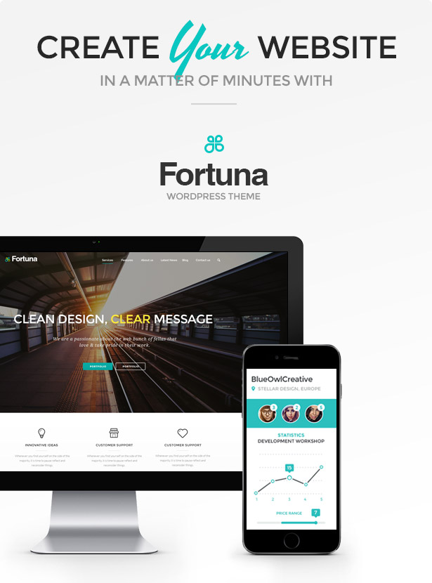 Fortuna - Responsive multipropósito WordPress Theme - 1